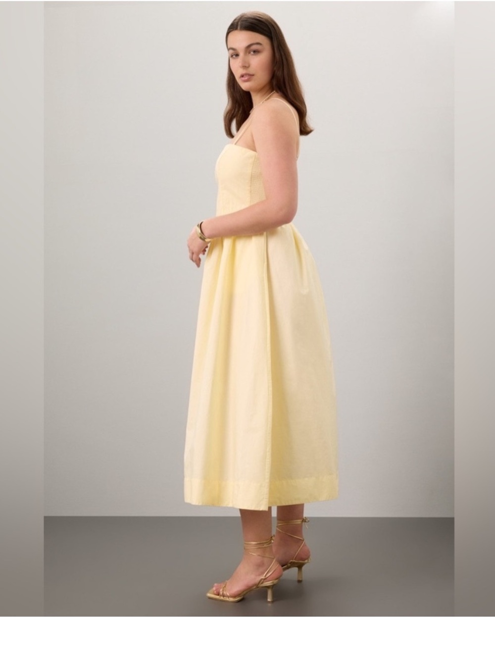 Ronny Kobo x RTR Yellow Corset Midi Dress, Size: 12 - Picture 4 of 15